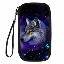 Бесшумный дорожный бумажник с отделением для паспорта ручная сумка без ручек сумка через плечо лиса Тигр попугай карта с футбольной звездой пакет ID держатель для хранения