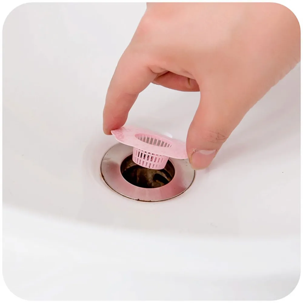 2Pcs Kitchen Bathroom Anti Clogging Drain Sink Sewer Debris Filter Net network Squid silicone anti-clogging filter Kitchen F80