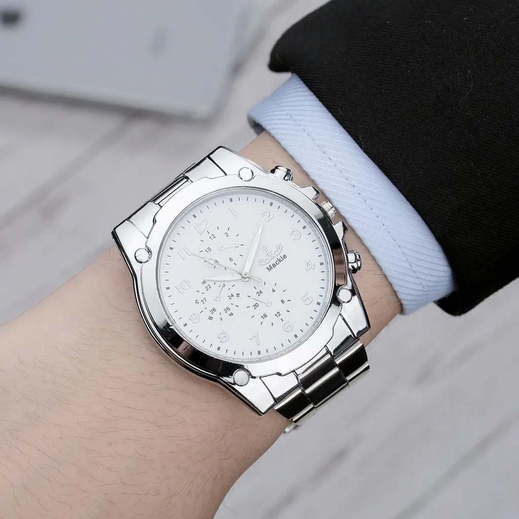 

Ultra Thin Watches For Men Men's Business Calendar Watch Three Eyes Dial Stainless Steel Belt Quartz Watch reloj hombre hot #10