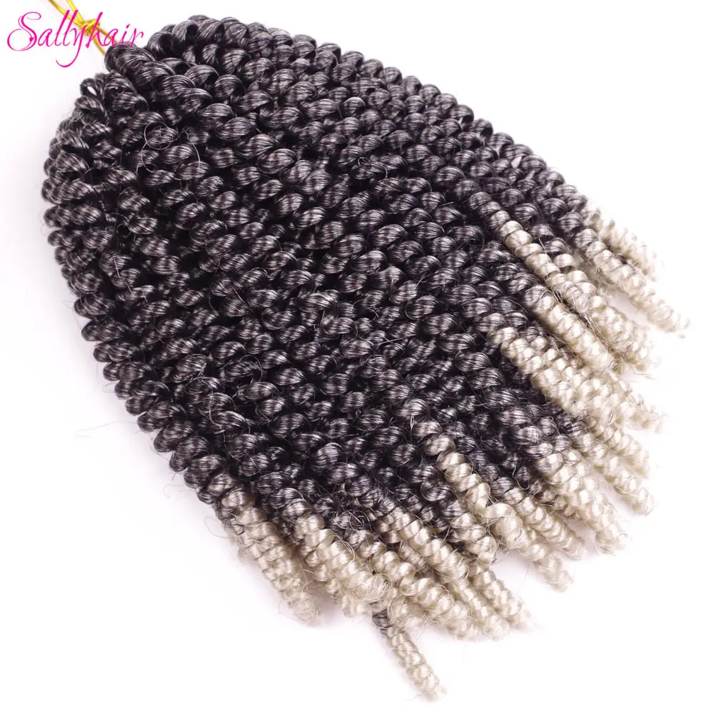  Crochet Braids Ombre Spring Twist Hair Kanekalon Synthetic Hair Extensions Braids Kinky Curly Twists (18)