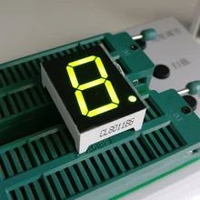 10pcs 7 segment Common Anode 1 Bit digital Tube 0.8in. yellow green LED Display 7 segmentos LED Digital tube 10P