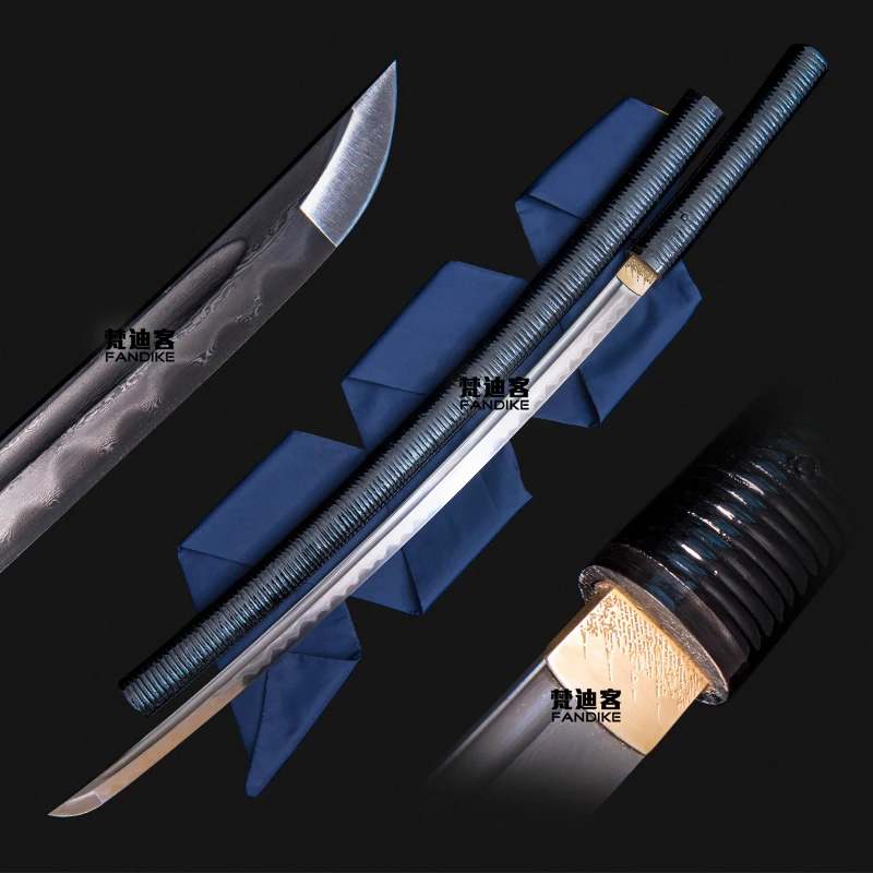 CLAY TEMPERED FOLDED STEEL FULL TANG BLADE JAPANESE SAMURAI SWORD KATANA SHARP Sword Real Combat Katana Sharp