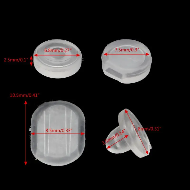 100 шт. 4 Размеры мягкая прокладка для серег силиконовые комфорт серьги подушки для зажимы на серьги