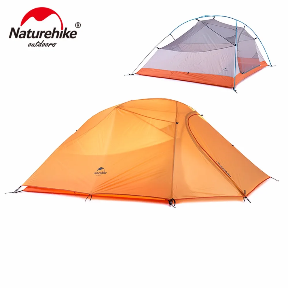 

Naturehike 3-4 Person 4 Seasons 210T/ 20D Silicone Fabric Double-layer Camping Ultralight Outdoor Tent Aluminum Rod With Mat