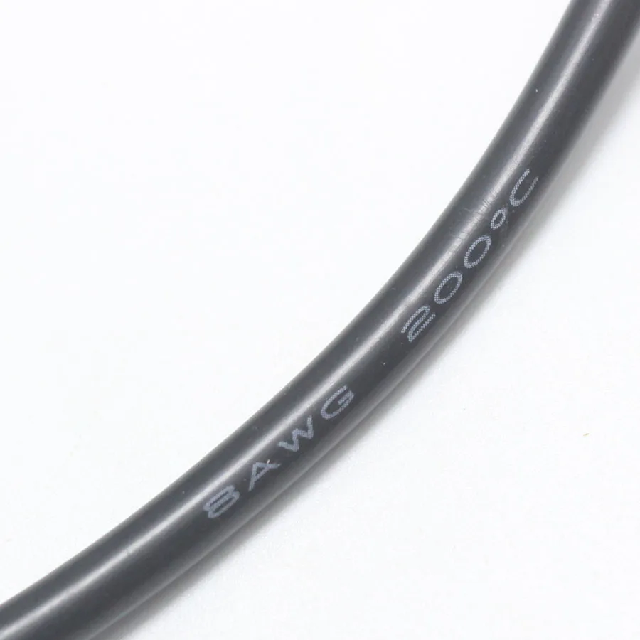 0,5 метров силиконовый провод 8AWG гибкий кабель 8.3mm2 мягкий высокотемпературный Луженый Медный UL VW-1 - Цвет: Черный