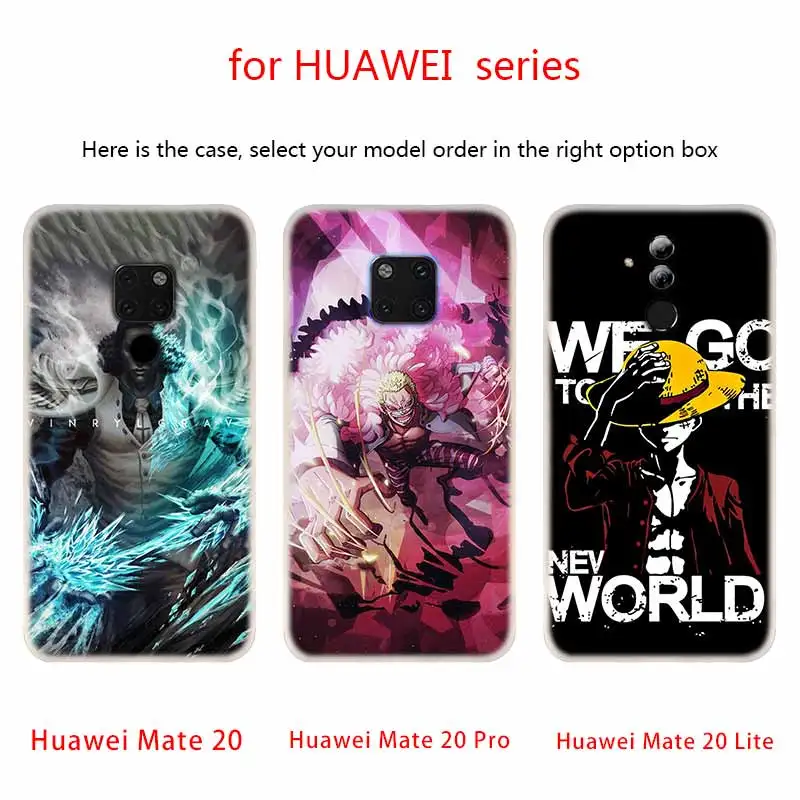 Чехол из японского аниме ONE PIECE мягкие силиконовые чехлы для Huawei Mate 10 Lite 20 Pro 20X S Y5