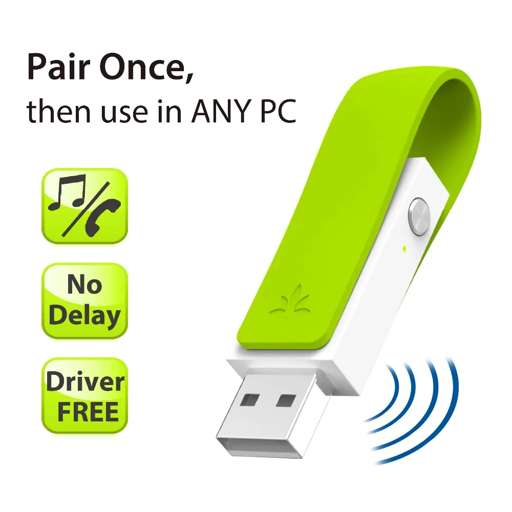 Avantree Low Latency Driver Free Plug&Play Bluetooth USB Audio Adapter Transmitter for ALL PC with wireless Headphones Speakers 