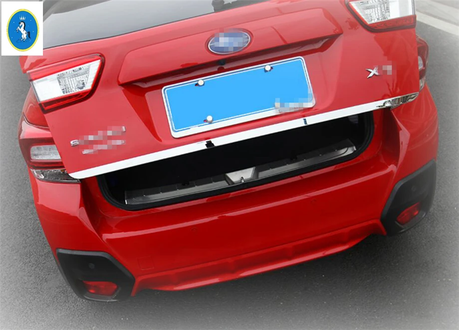 

Yimaautotrims Auto Accessory Rear Tail Trunk Door Lid Cover Trim 1 Pcs For Subaru XV Crosstrek 2017 2018 2019 Stainless Steel
