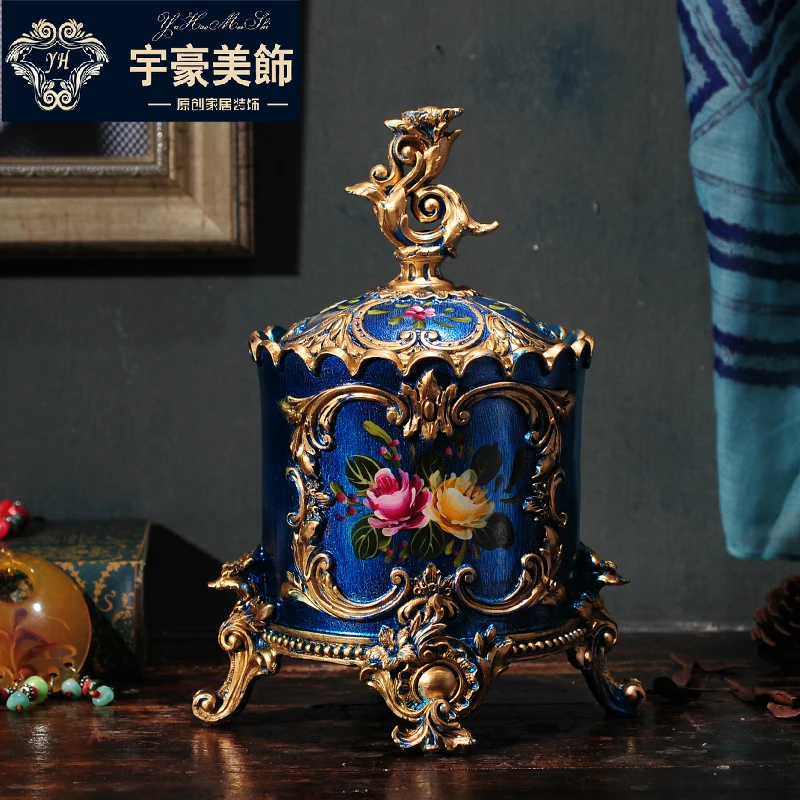 

High retaining European retro house practical jewelry jar decoration vessel American country canning pot candy pot decoration