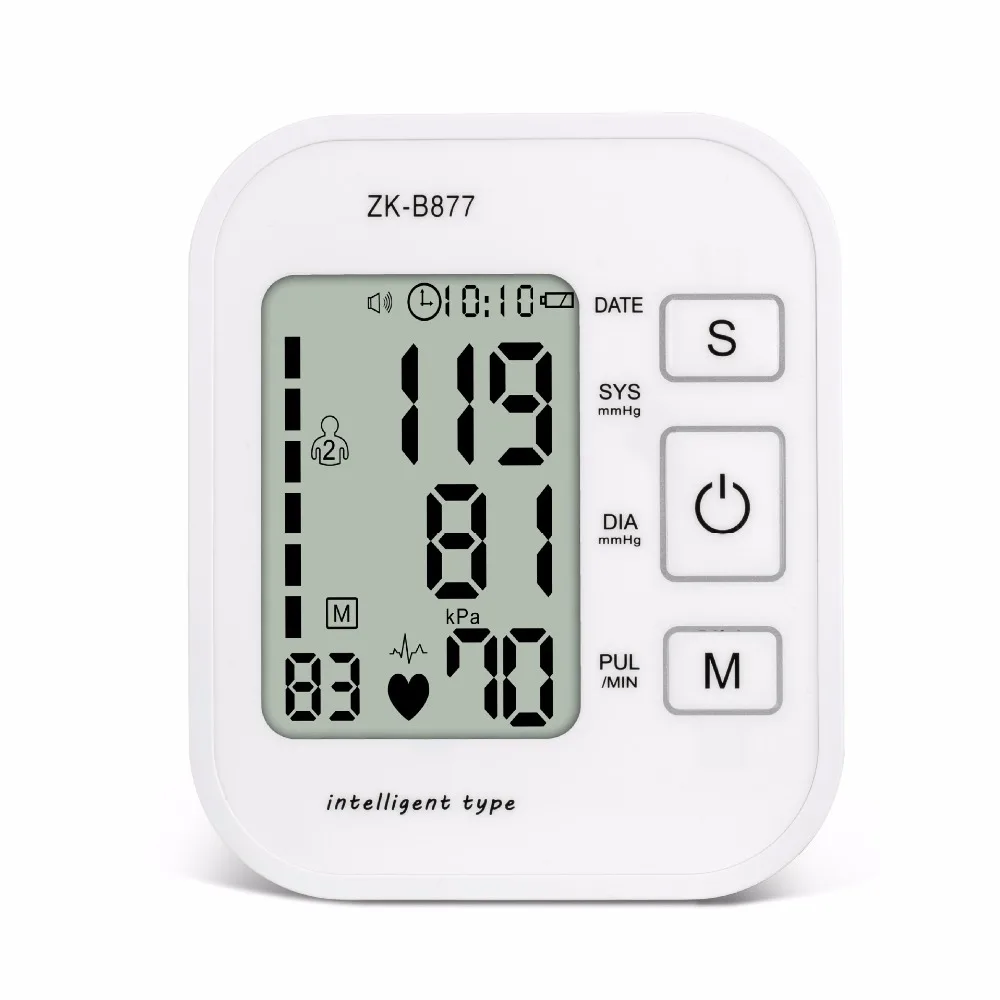 JZIKI Digital Lcd Upper Arm Blood Pressure Monitor Heart Beat Meter Machine Tonometer Sphygmomanometer for Measuring Automatic-4