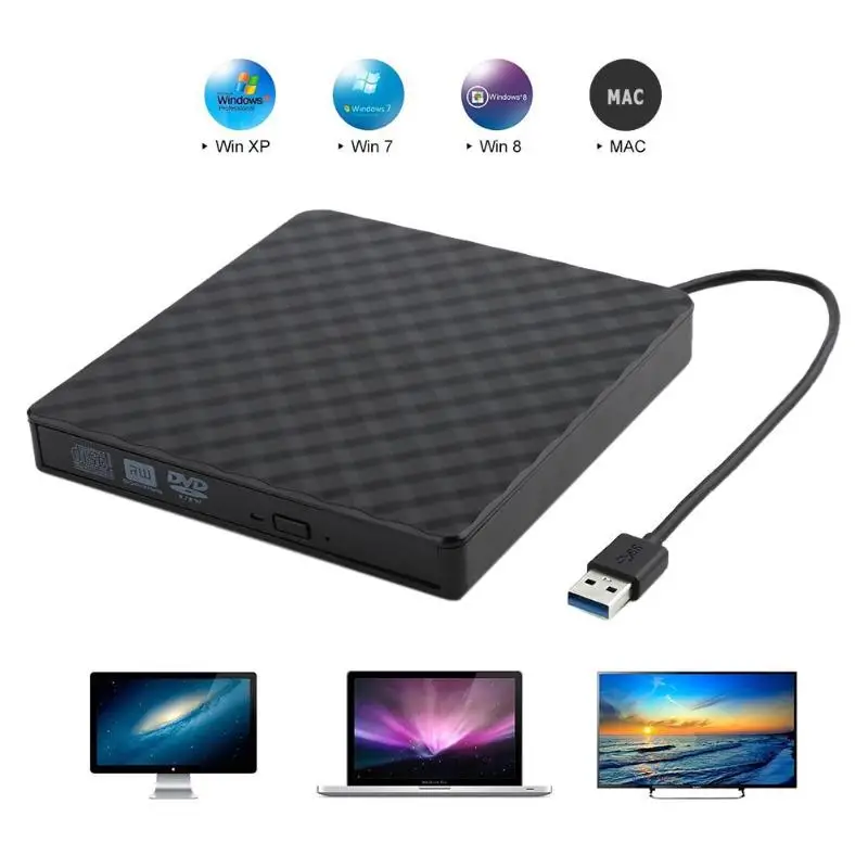 USB 3,0 внешний DVD записывающий рекордер DVD RW оптический привод CD/DVD rom плеер для Apple Pro Air MAC OS Windows XP/7/8/10