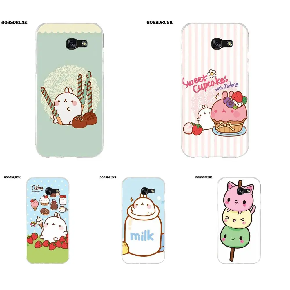 

Soft Silicone TPU Transparent Mobile Pouch For Samsung Galaxy A3 A5 A7 J1 J2 J3 J5 J7 2015 2016 2017 Sweet Molang Kawaii