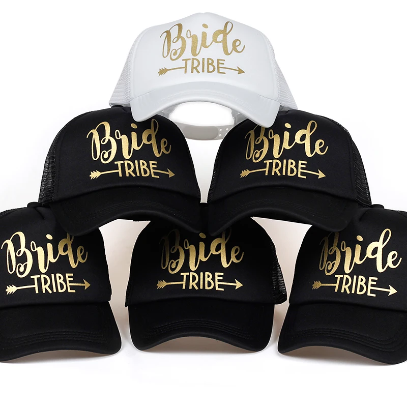 Надпись «Bride Tribe» девичник Snapback Кепка Дальнобойщика девичник золотыми буквами со стрелками, с надписью "bride to be" надпись «Bride Tribe» бейсбольные шапки