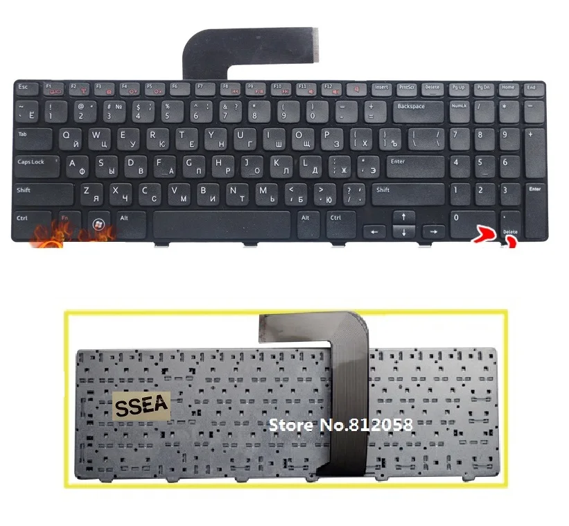 SSEA New Russian RU Keyboard for Dell Inspiron N5110 M5110 Inspiron 15R Ins15RD-2528 2728 2428 Russian Keyboard SSEA New Russian RU Keyboard for Dell Inspiron N5110 M5110 Inspiron 15R Ins15RD-2528 2728 2428 Russian Keyboard