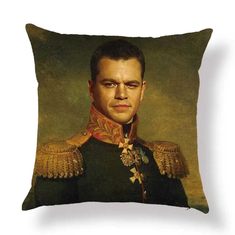 Картина маслом стиль Робер Дауни Jr. Matt Damon Leonardo DiCaprio общее украшение костюма художественная Подушка диванная наволочка - Цвет: 4