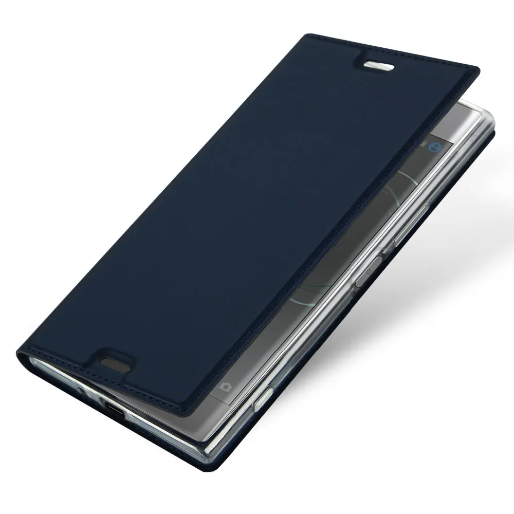 Роскошный кожаный чехол книжка для Sony Xperia XZ Premium Модный бумажник G8141 чехлы с двумя