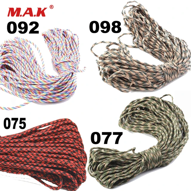 25/50/100/FT Paracord 550 Parachute Cord Lanyard Rope Mil Spec