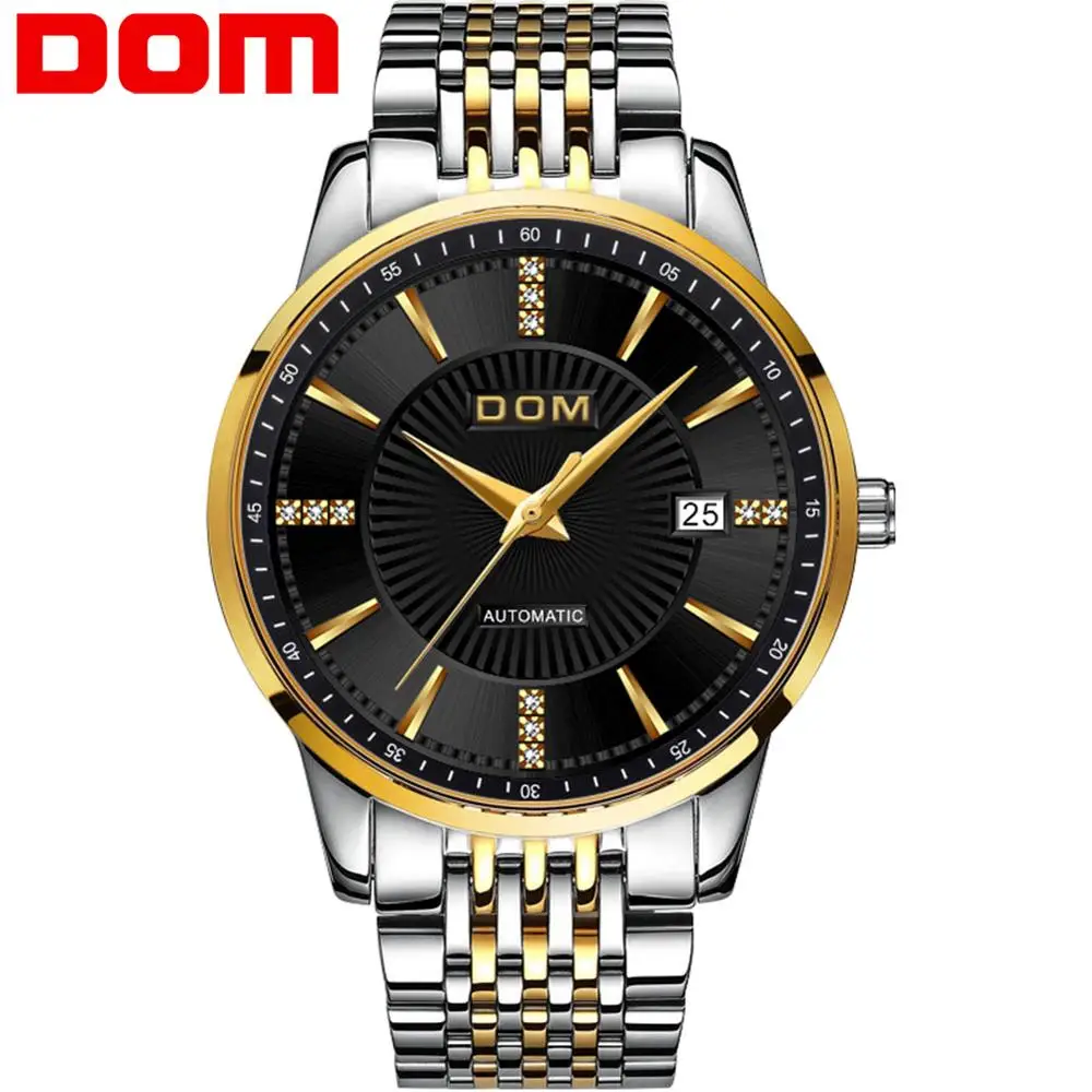 Dom Men Watch Top Brand Luxury Automatic Stainless Steel Watch Men Japanese Movement Mechanical Gold Business Watch Relogio M-79 Dom Men Watch Top Brand Luxury Automatic Stainless Steel Watch Men Japanese Movement Mechanical Gold Business Watch Relogio M-79