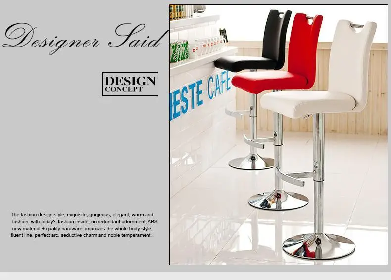 

Southeast Asia Bar Stool Trendy Restaurant chair black white red green color stool retail wholesale free shipping