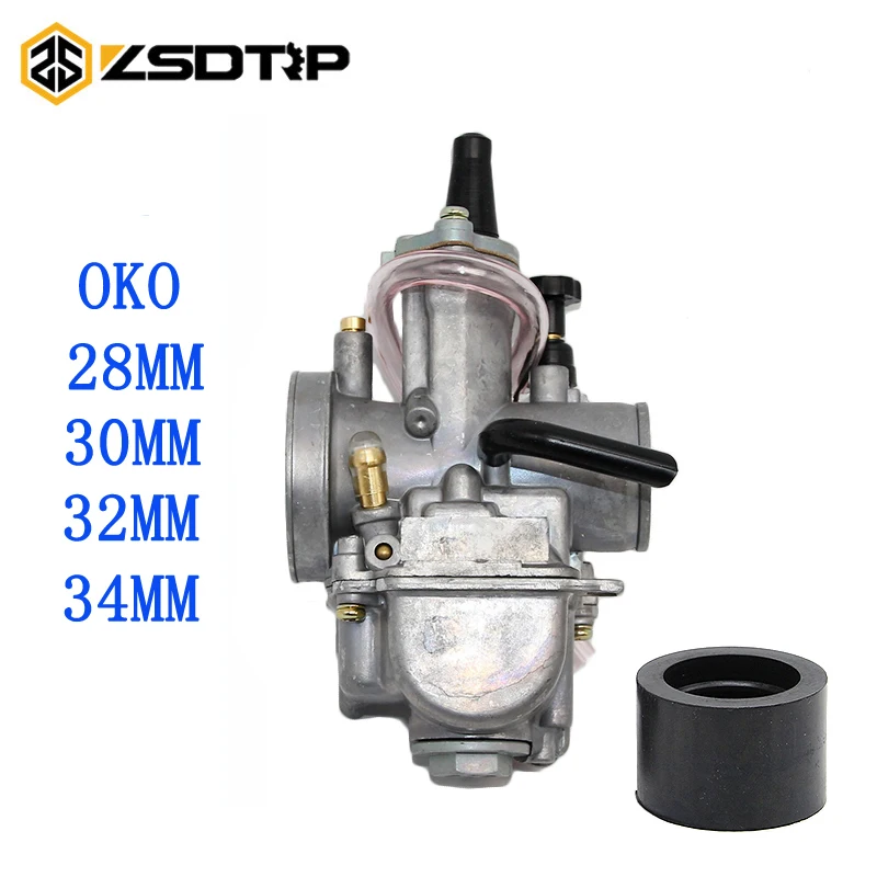 

ZSDTRP Universal Motorcycle PWK OKO 28 30 32 34 Carburetor With Power Jet Used At 2T 4T All Motorbike Motocross for 50-250cc
