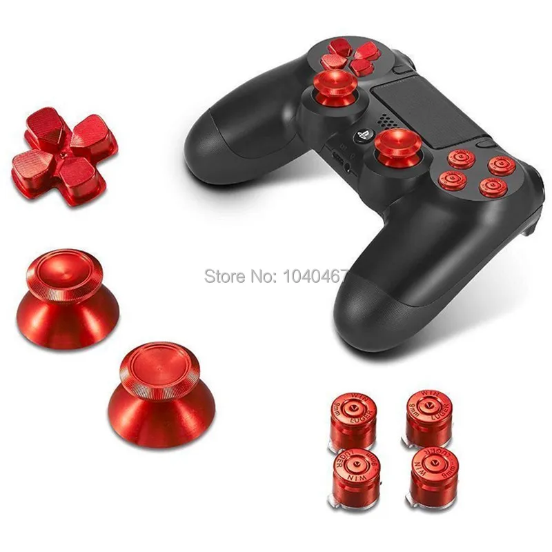 Металлические аналоговые джойстики алюминиевые Dpad экшн-кнопки для Dualshock 4 PS4 Playstation 4 Pro Slim геймпад аксессуары