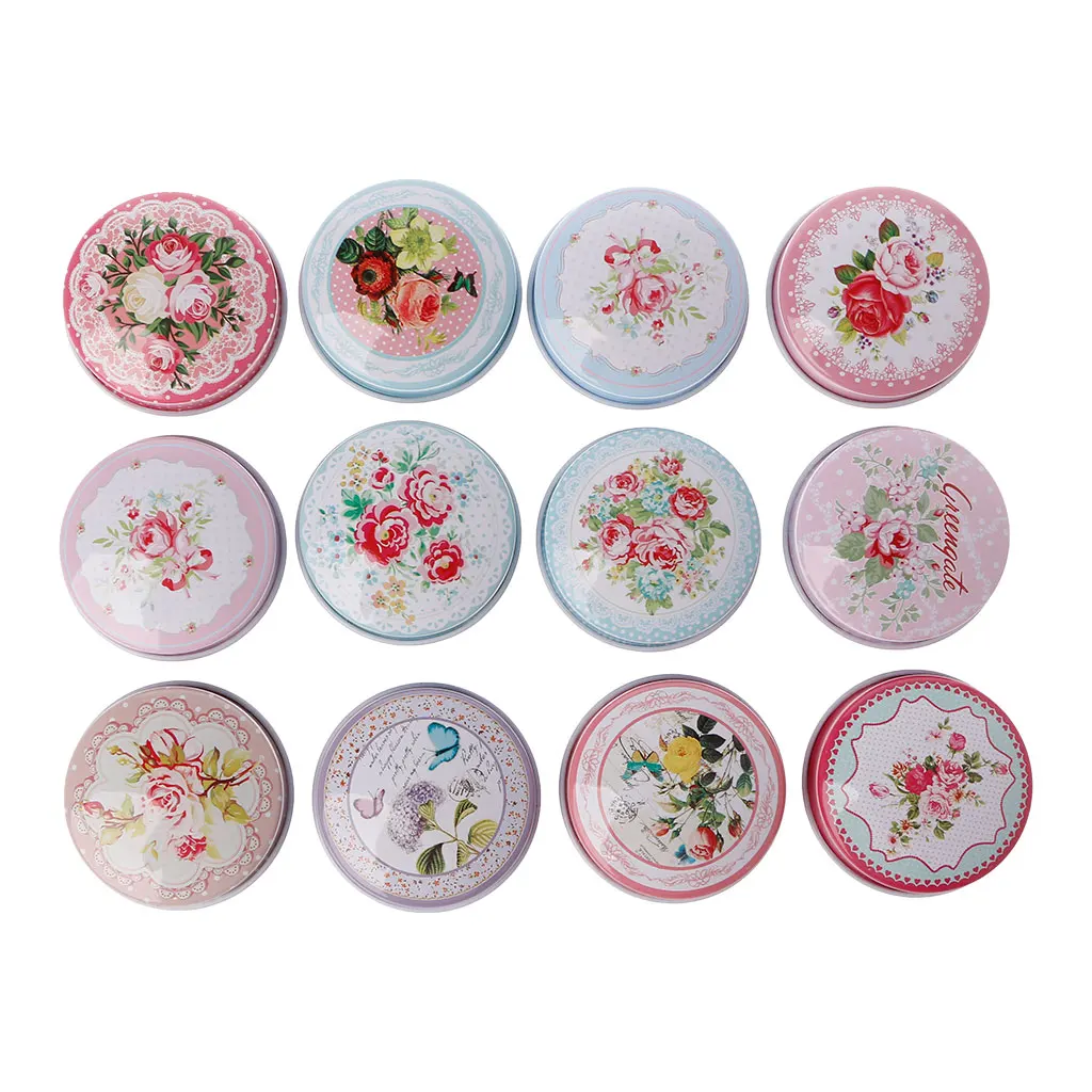 

Europe type circular MiNi iron box candy storage box wedding Jewelry Pill Cases tin box cable organizer container