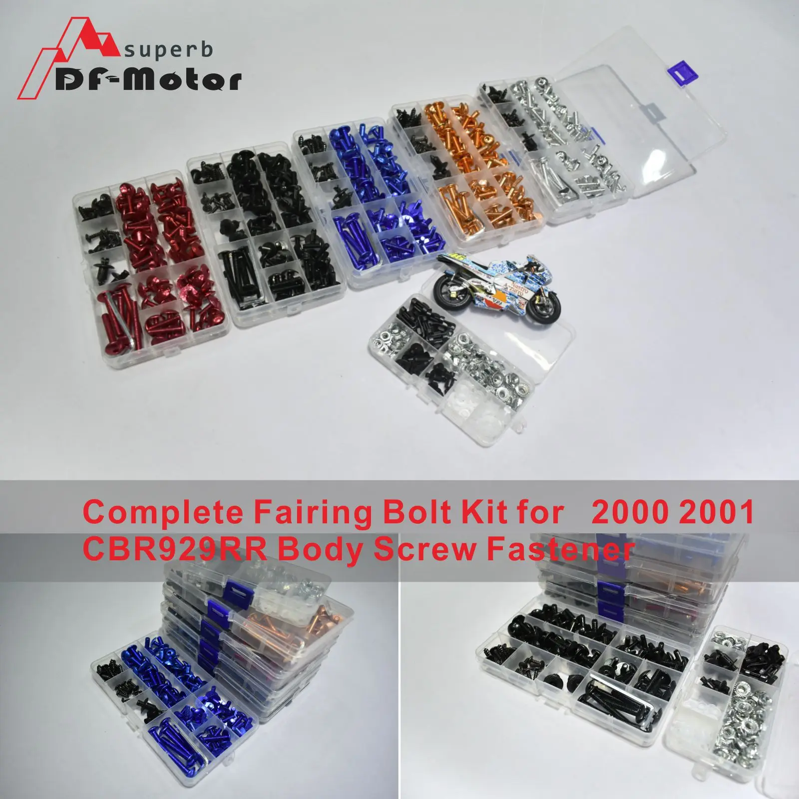 Universal Fairing Motorcycle Acessories Screws Complete Bolt Kit for Honda 2000 2001 CBR929RR Body Screw Fastener | Автомобили и