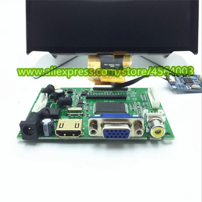 6,5 "дюймовый дисплей Мониторы ЖК дисплей плате контроллера 50pin для AT065TN14 + емкостный сенсорный экран raspberry pi драйвер платы модуль