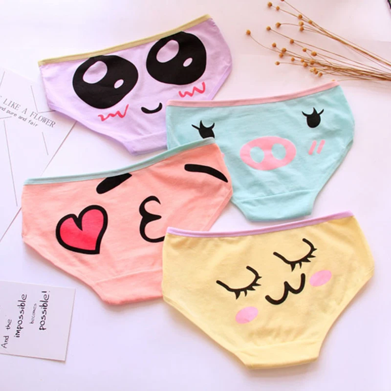 

New Sexy Ladies Underwear Cotton Panties Women Cute Cartoon Girls Underwear Lingerie Briefs Female Panties Braguitas Mujer C0069