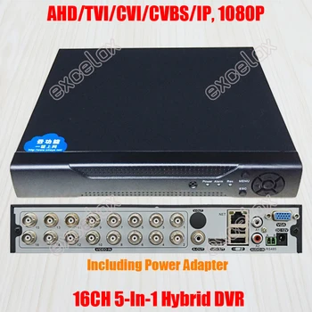 

16CH 5-In-1 HD IP AHD TVI CVI CVBS 960H Analog HVR 1080P 1080N 2MP 3MP 5MP Hybrid DVR P2P Audio ONVIF HDMI Mobile Phone 2x HDD