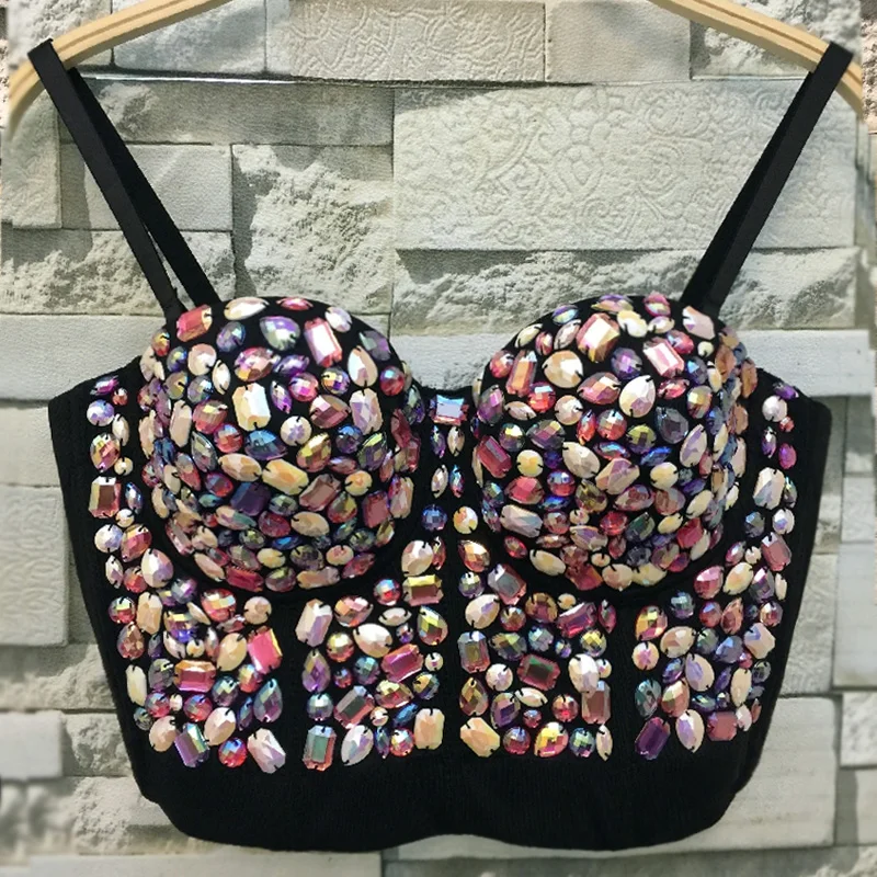 Мода Push Up Bralet для женщин корсет бюстье бюстгальтер для ночного клуба вечерние укороченные Топ 4 цвета S-XL