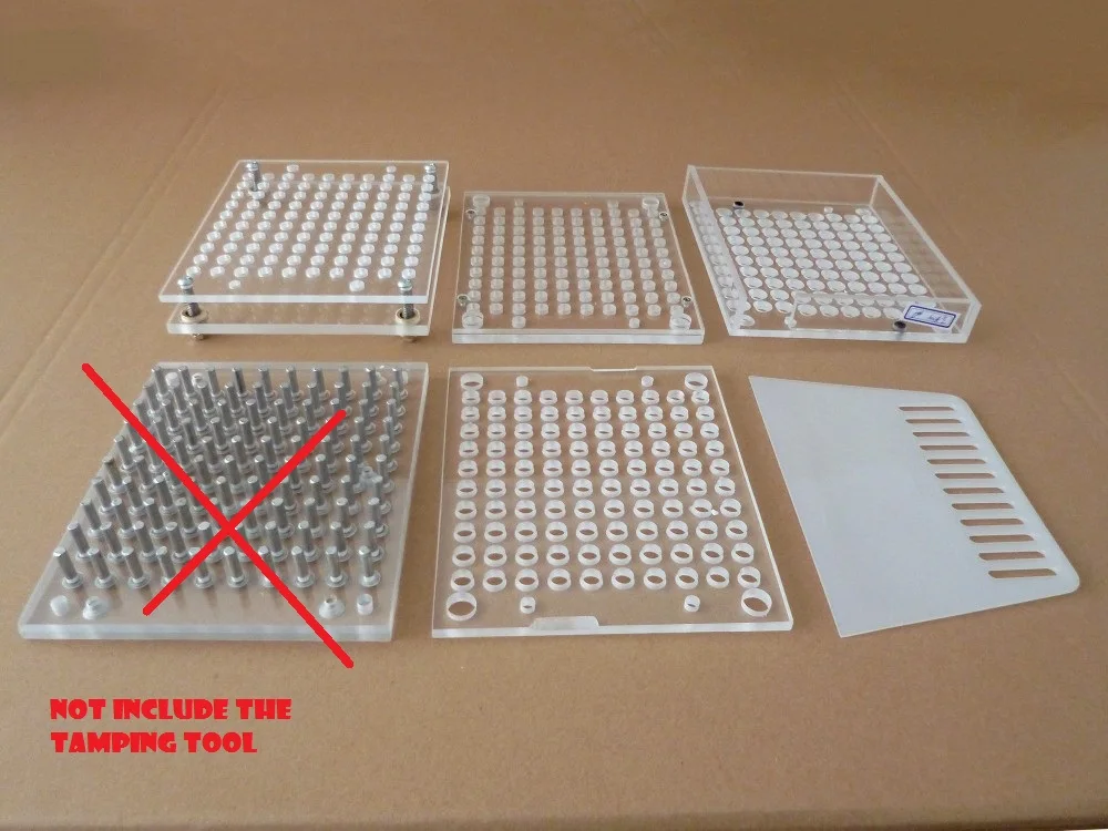 

100 Holes Manual Capsule Filling Machine Pharmaceutical Capsule Maker Filler Size 00#/0#/1#/2#/3#/4#/5# Acrylic material