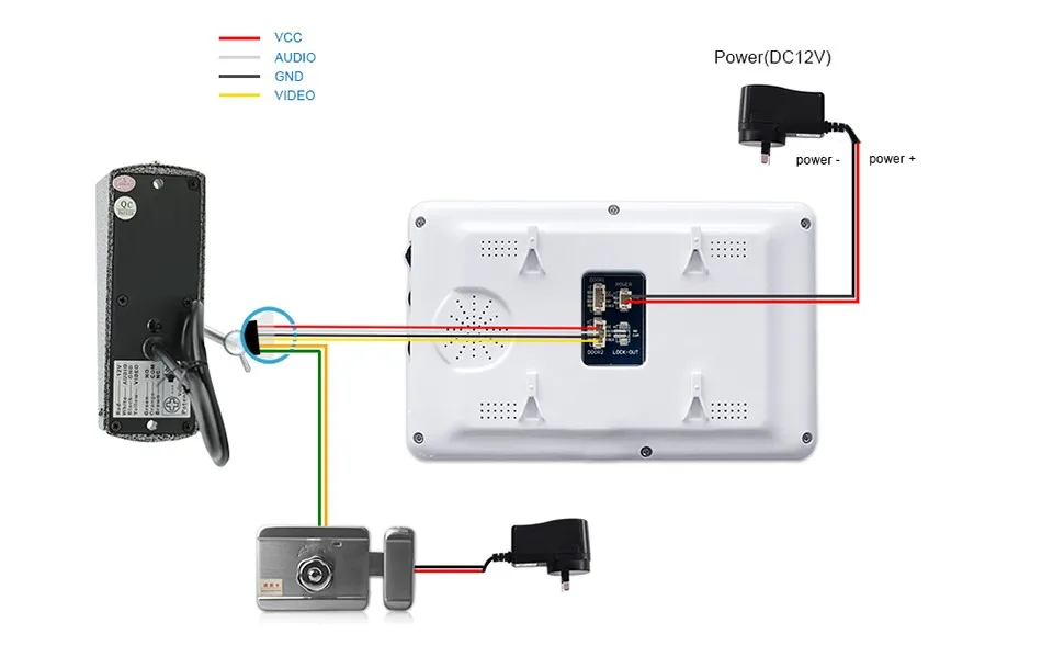 JeaTone 7 дюймов TFT Цвет монитор 800TVL Камера видео-домофон внутренней безопасности Динамик Системы Водонепроницаемый ИК Ночное видение