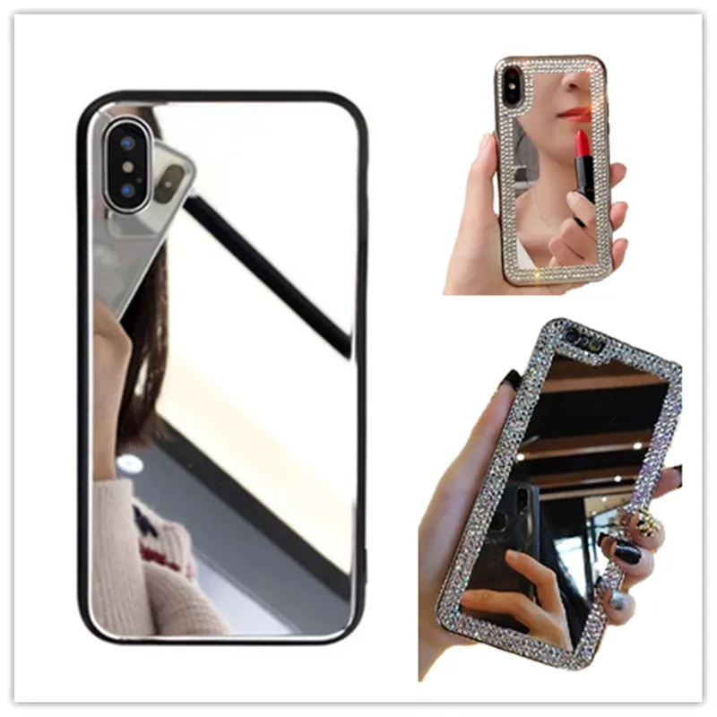 

DIY Diamond mirror case for redmi 6A 5 PLUS note 5a 6 pro mi 8 mi a2 lite a1 5x 6x pocophone F1 Bling soft phone cover shell