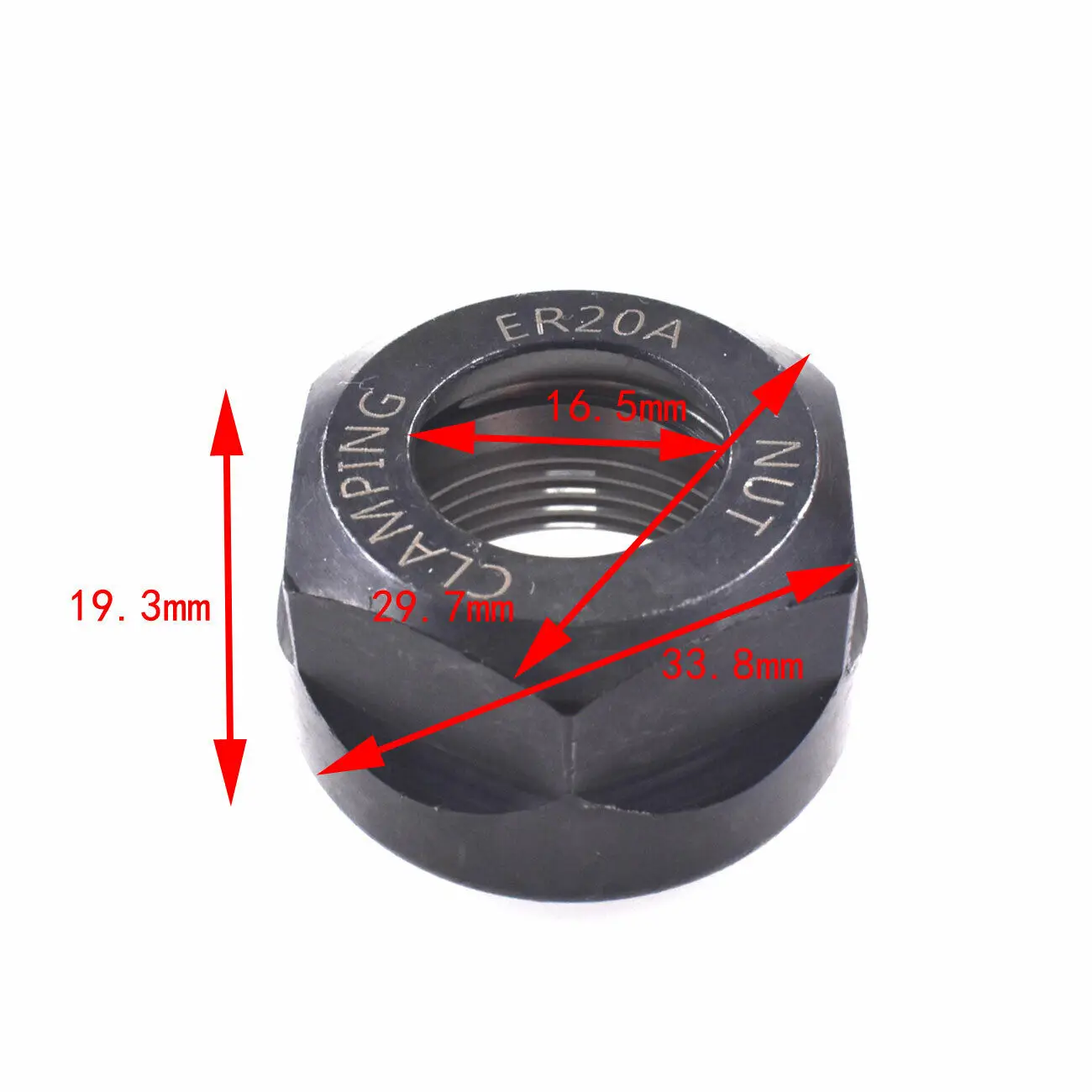 

ER20 Collet Clamping Nut Carbon Steel For CNC Milling Collet Chuck Holder Lathe