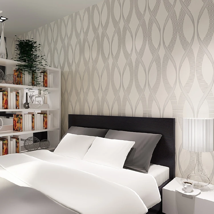 

3d papel de parede flocking coffee curve stripe wallpaper rolls for living room break line wall paper background wallcoverings