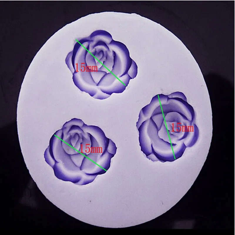 Горячие красоты цветок формы 3D силиконовые формы для выпечки в виде Розы шоколадный фондан торт узорная выпечка инструмент для украшения