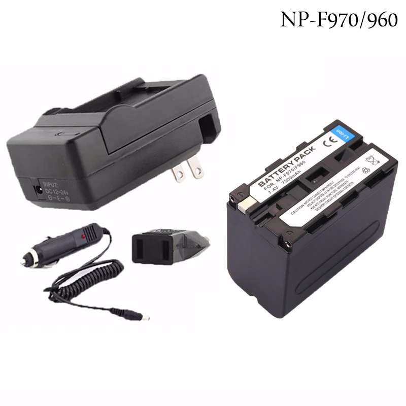 

Replace bateria NP-F970 F550 NP-F960 F970 F950 NP F750 battery +charger For SONY PLM-100 CCD-TRV35 MVC-FD91 for MC1500C 190P