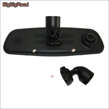 

BigBigRoad For Peugeot 301 Car Blue Screen front mirror DVR + rear view camera video recorder dashcam parking monitor fhd 1080p