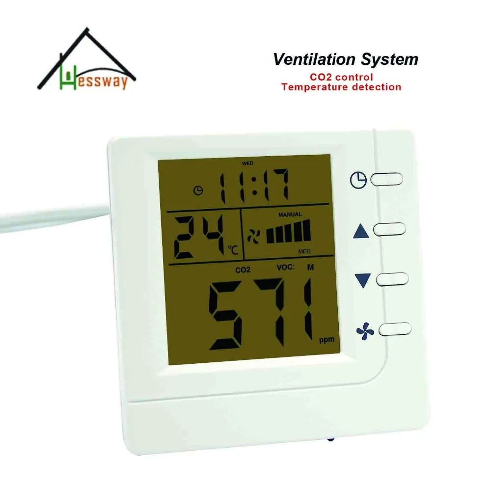 Умный co2 газовый монитор Обесцвечивающий контроль Лер воздушный контроль Лер VOC CO2 переключатель вентилятор с реле контроль вентилятора с RS485