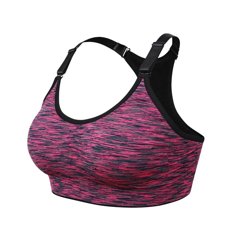 Женская спортивная рубашка для фитнеса, Сегментированная крашеная и Сушильная фитнес-Йога спортивный бюстгальтер, фитнес-футболка спортивный Топ s m l - Цвет: Purple