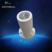 DC12V мини светодиодная лампа свет шкаф лампа 3 Вт 20 шт./лот высокое Мощность Led белое свечение, теплое белое свечение, Освещение в помещении