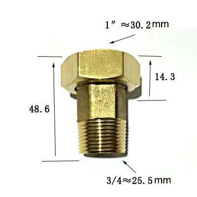 1/" 3/4" " BSP папа до 3/4" " 1-1/4" BSP внутренняя резьба Латунная Труба фитинг адаптер Муфта соединитель для счетчика воды - Цвет: NO3