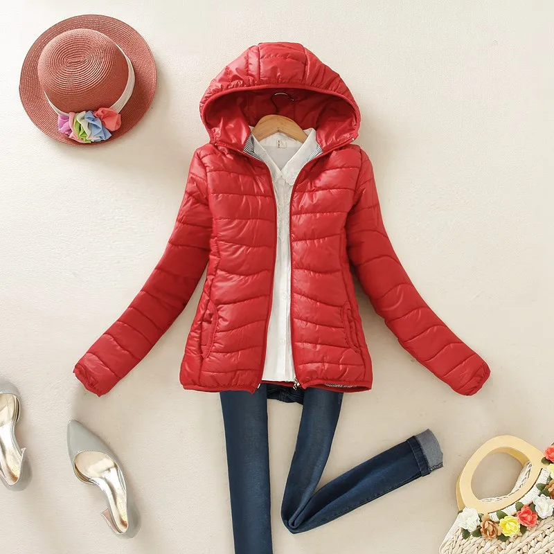 8 цветов, улучшенная серия супер теплая зимняя куртка-парка пальто короткая облегающая женская куртка с наполнителем - Цвет: Burgundy