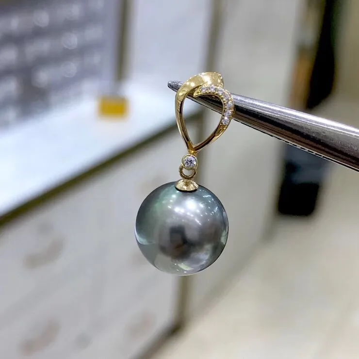 

Solid 18K Yellow Gold Pendant Connector Bead cup and bail 18Karat Solid 18ct Dangle Pendant Findings DIY Fashion Jewelry Making