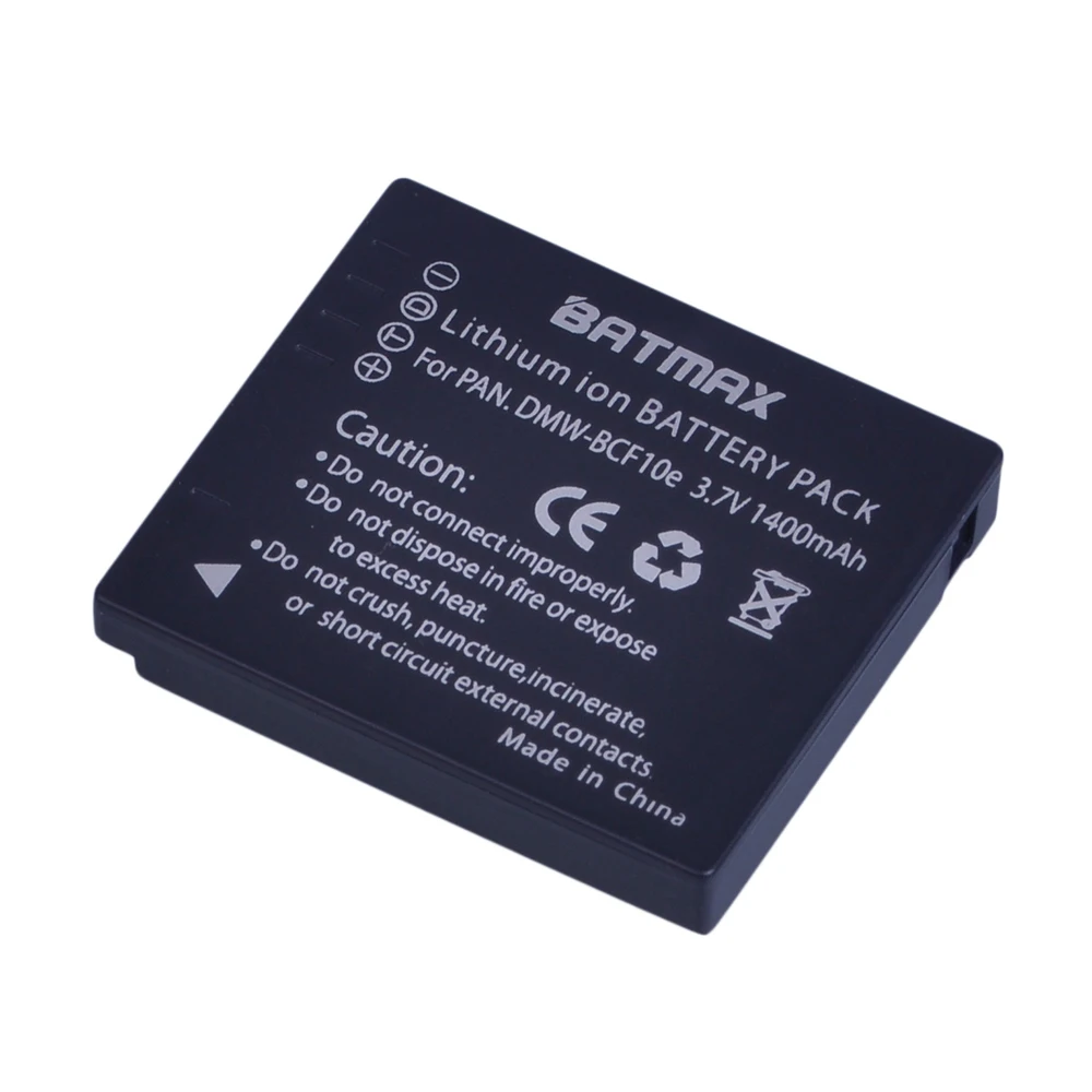 Günstig 1 Stück 1400 mAh Akku für Panasonic Lumix CGA S 106C CGA S 106D CGA S 106B DE A59B DE A60B DMW BCF10E DMW BCF10E DMWBCF10E DMC F2
