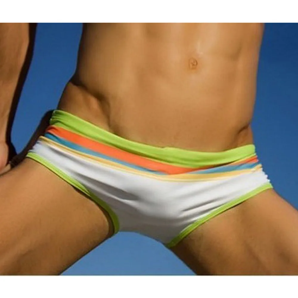 2019 men's fashion rainbow boxer shorts casual beach shorts men breathable sexy briefs hombre quick-drying 40J11 (9)