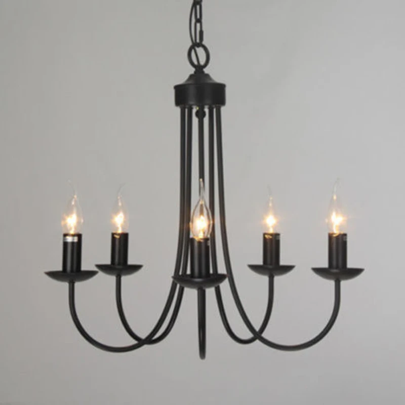 

Black curved simple chandelier light LED hanging lamp minimalism 6 8 10 12 lights iron chandelier light lamp