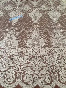 

super quality JIANXI.C-102424 French net lace fabric top Quality full beaded African Embroidered Tulle Lace Fabric