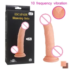Small Dildo Jelly Suction Cup Female Masturbation Dildo G Spot Vibrator Vibrating Sex Silicon Toy Massager 10 Frequency#G30